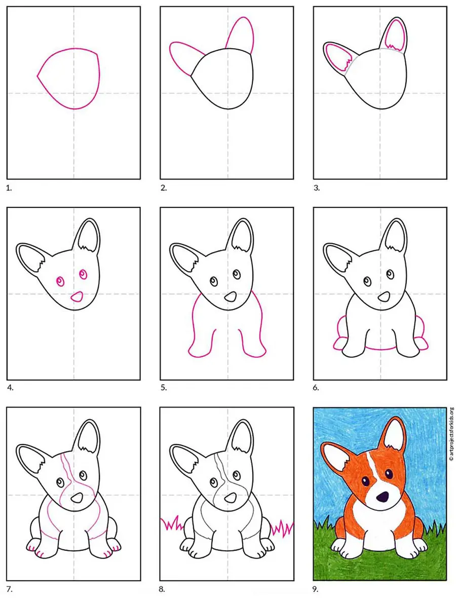 Cartoon Cute Puppy Drawing Kidsvector Illustration Stock Vector (Royalty  Free) 508623331 | Shutterstock