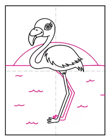 Cute pink flamingo bird vector illustration cartoon drawing. Stock Vector |  Adobe Stock