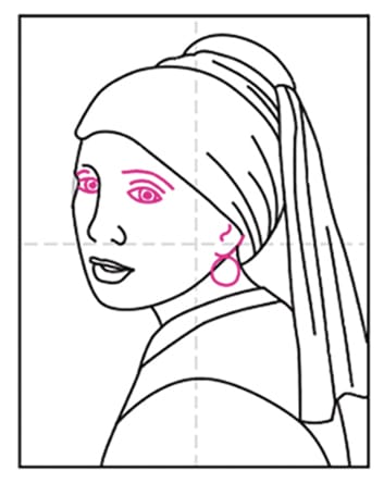 Easy How to Draw the Girl with a Pearl Earring Like Vermeer Tutorial