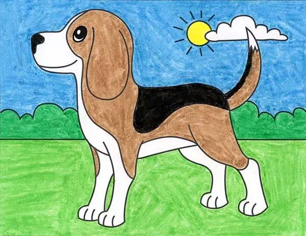how to draw a dog step by step/ Drawing , Painting and Colouring for  Toddlers and kids#easydrawings - YouTube