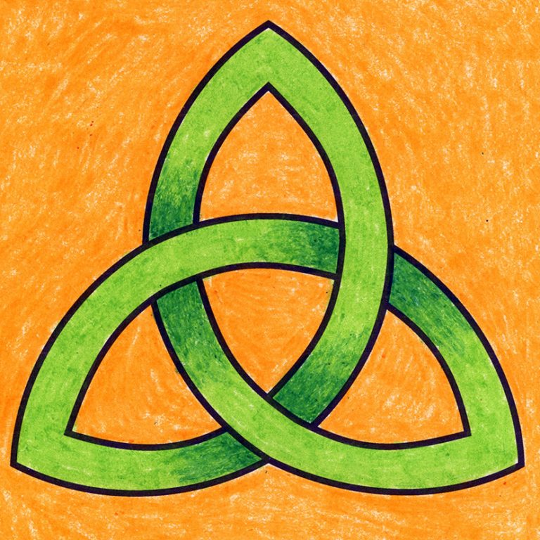 Easy How to Draw a Celtic Knot Tutorial and Celtic Knot Coloring Page