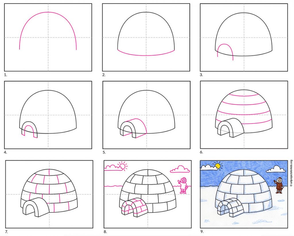 How to Draw an Igloo · Art Projects for Kids