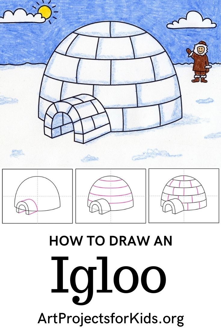 How to Draw an Igloo · Art Projects for Kids