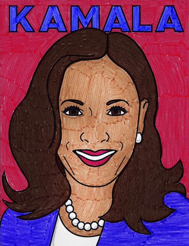 How to Draw Kamala Harris