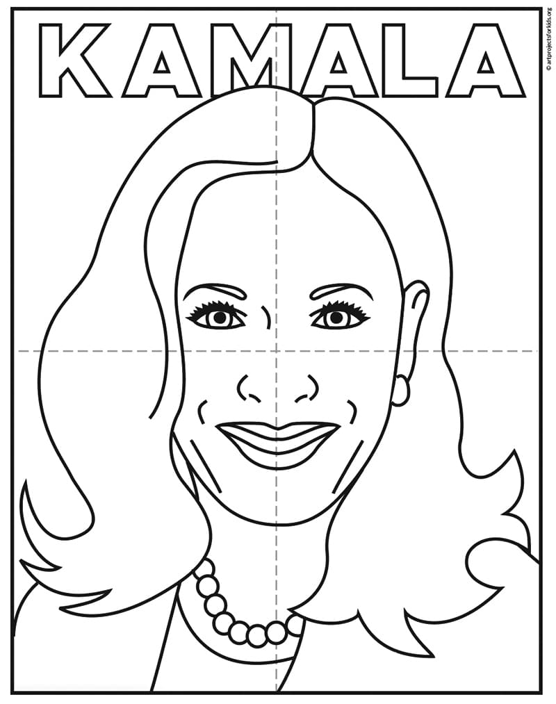 Kamala Line Art 1 — Activity Craft Holidays, Kids, Tips