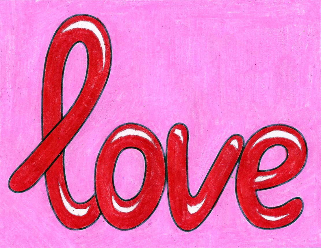 Easy How to Draw Love Letters Tutorial and a Love Letter Coloring Page