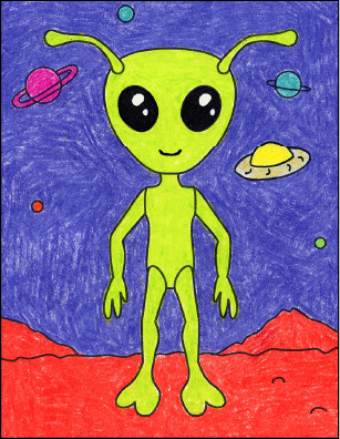 drawings of aliens from planets