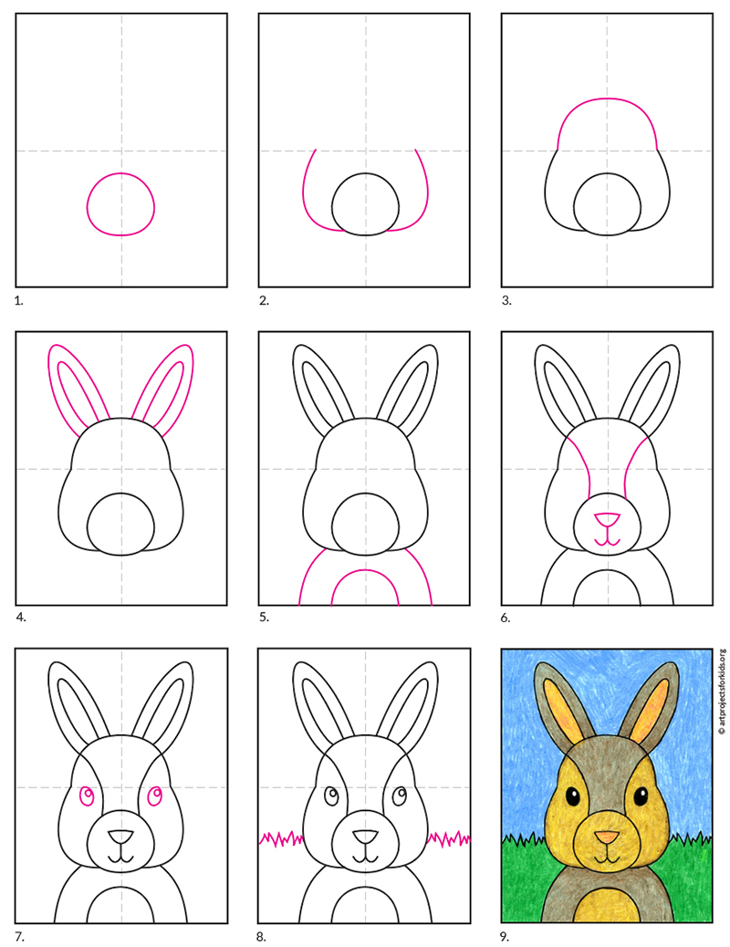 how to draw a bunny step by step for beginners