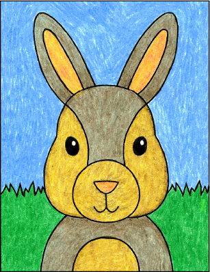 Простое руководство по рисованию мордочки кролика, видео и раскраска