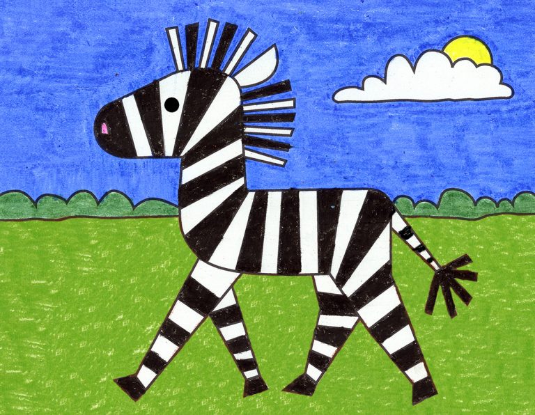 How to Draw a Cartoon Zebra