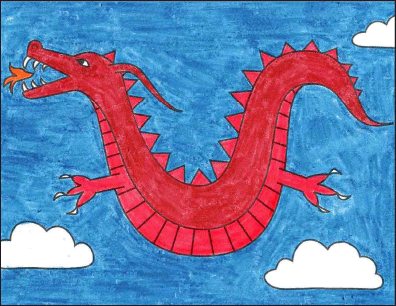 easy dragon drawings for kids step by step