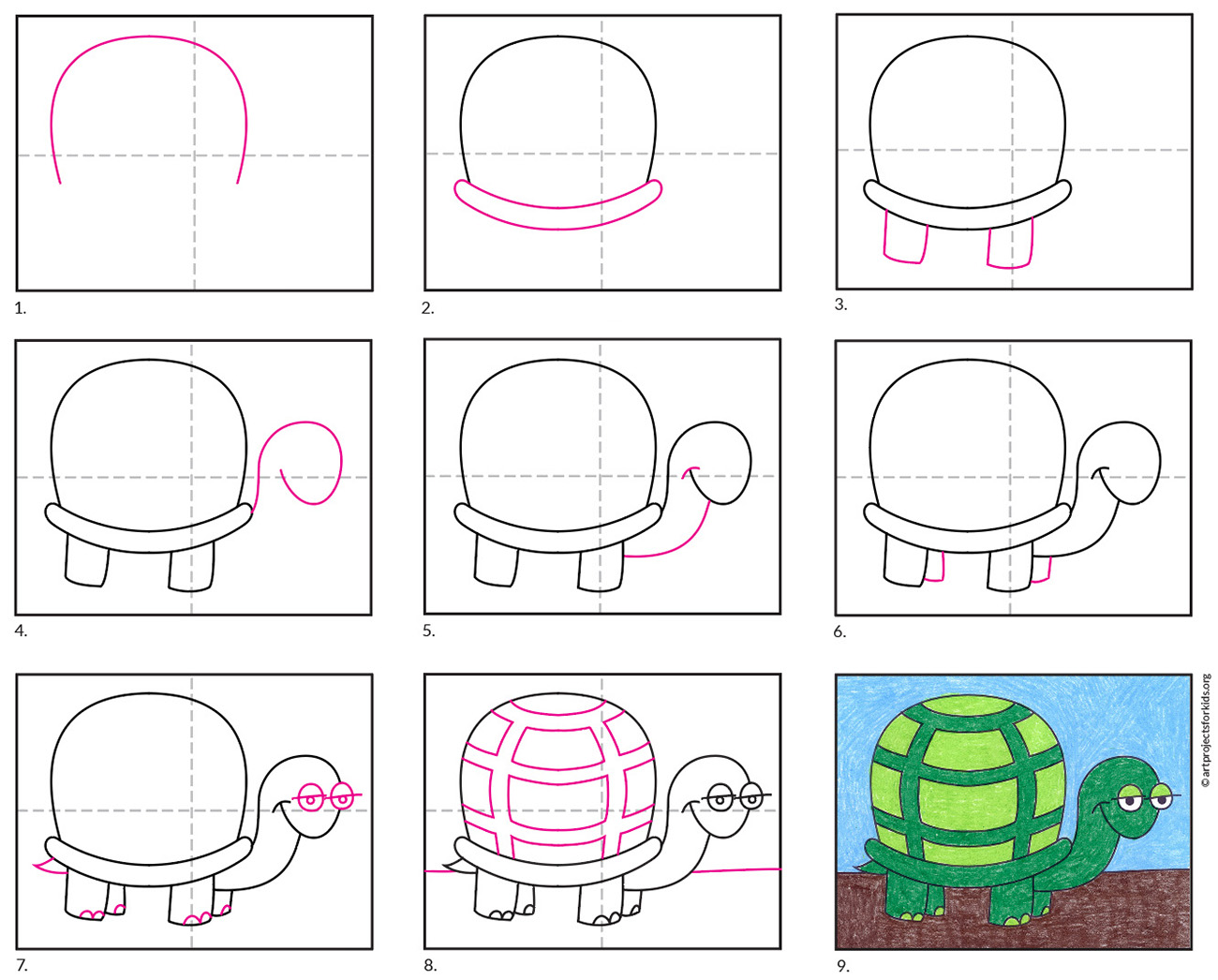 How to Draw a Turtle · Art Projects for Kids