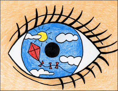 Easy How To Draw An Eye Tutorial And Eye Coloring Page