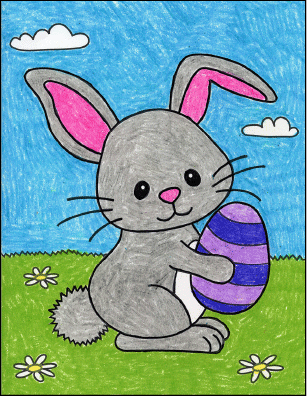 How to Draw the Easter Bunny
