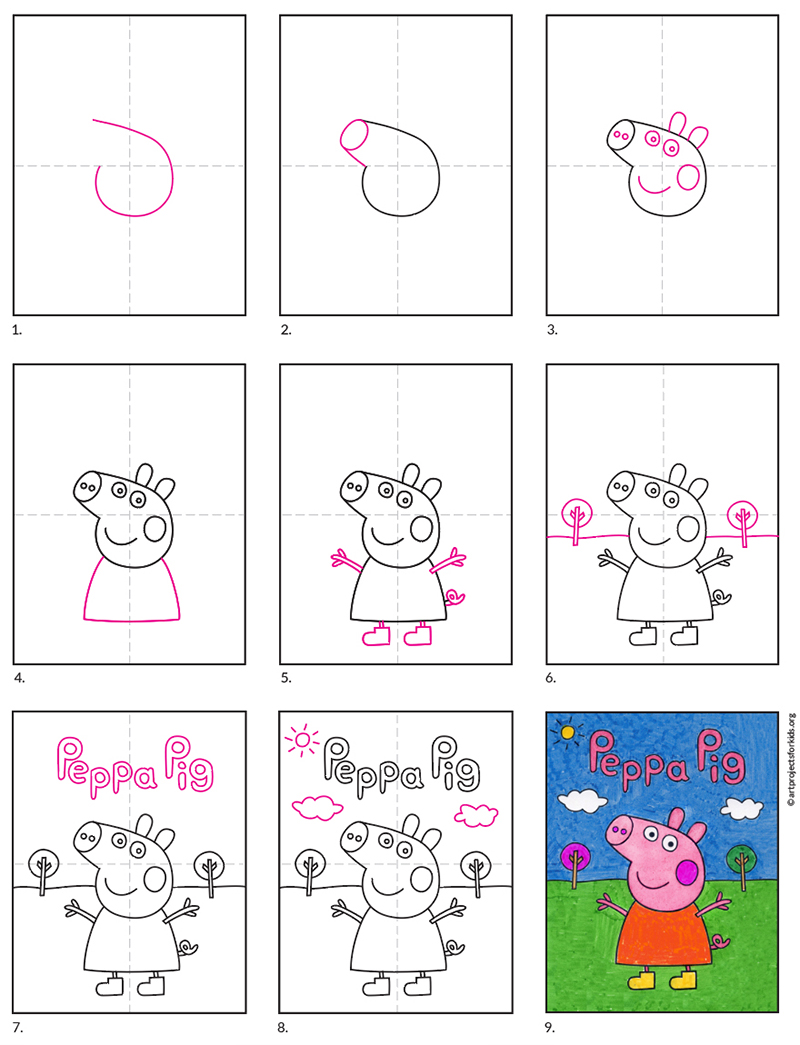 How to Draw Peppa Pig · Art Projects for Kids