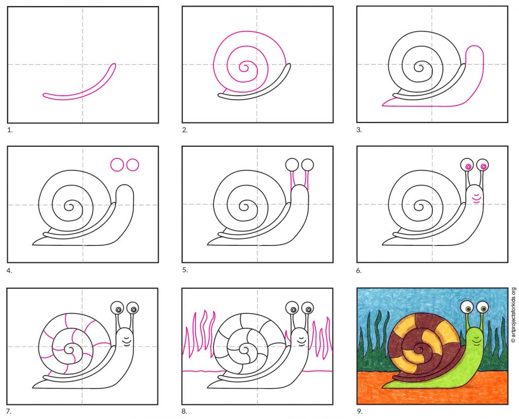 How to Draw a Snail