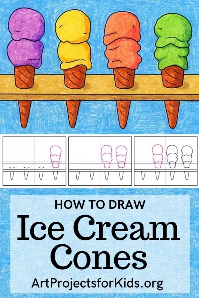рисунки рожков мороженого