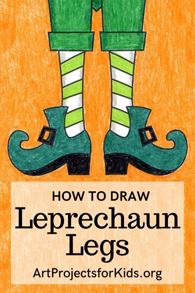 How to Draw Leprechaun Legs · Art Projects for Kids