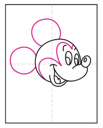 Easy How to Draw Mickey Mouse and Mickey Mouse Coloring Page