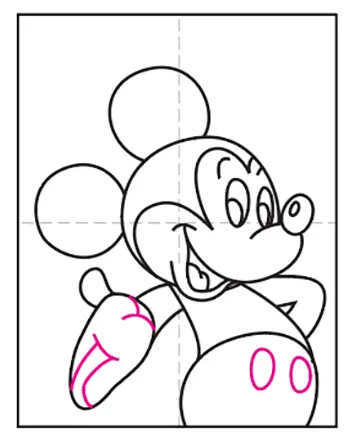 Line art Mickey Mouse Minnie Mouse Drawing Cartoon, mickey mouse, white,  mammal, pencil png | PNGWing