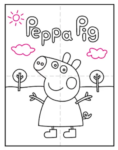 Peppa Pig Drawing coloring page - Download, Print or Color Online for Free