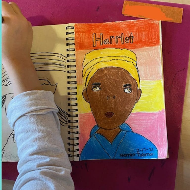 How to Draw Harriet Tubman Tutorial and Harriet Tubman Coloring Page