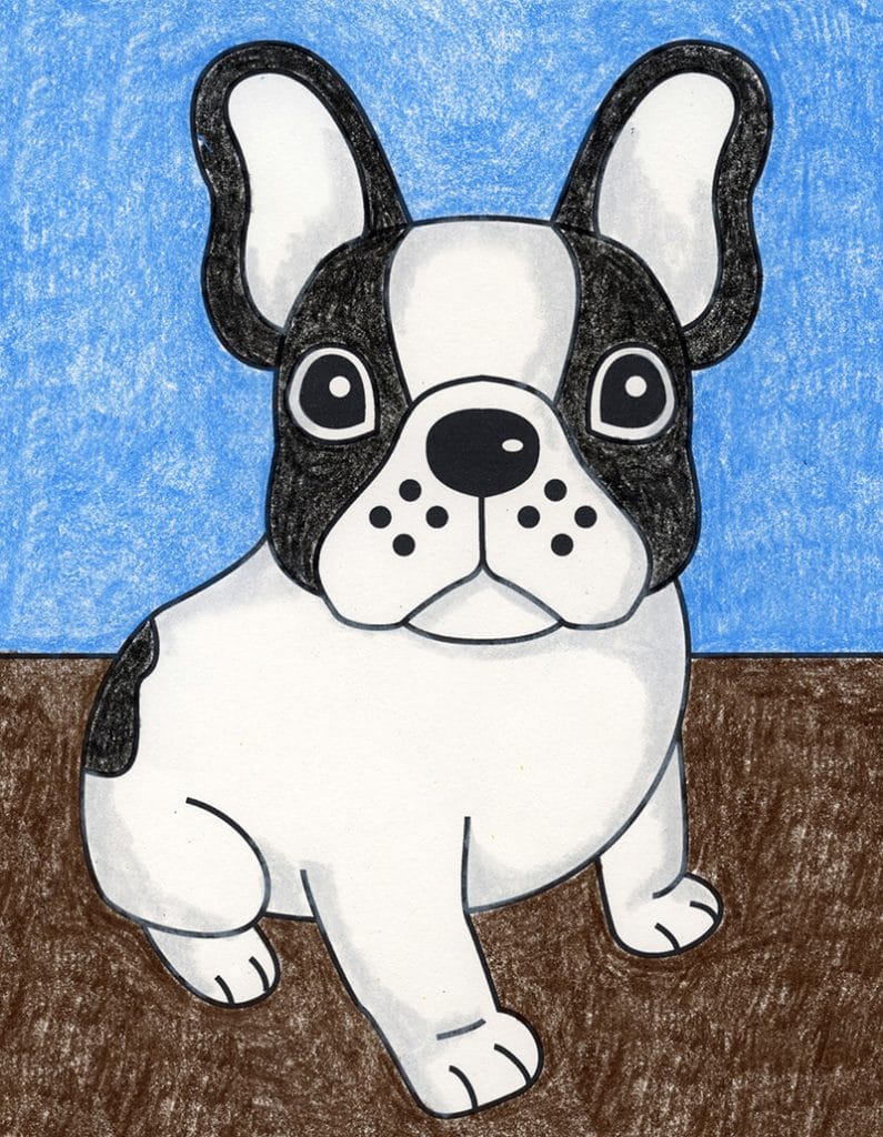 How To Draw A French Bulldog Really Easy Drawing Tutorial Bouledogue