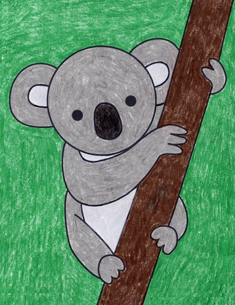 Koala Love Drawing   Draw A Koala 791x1024 