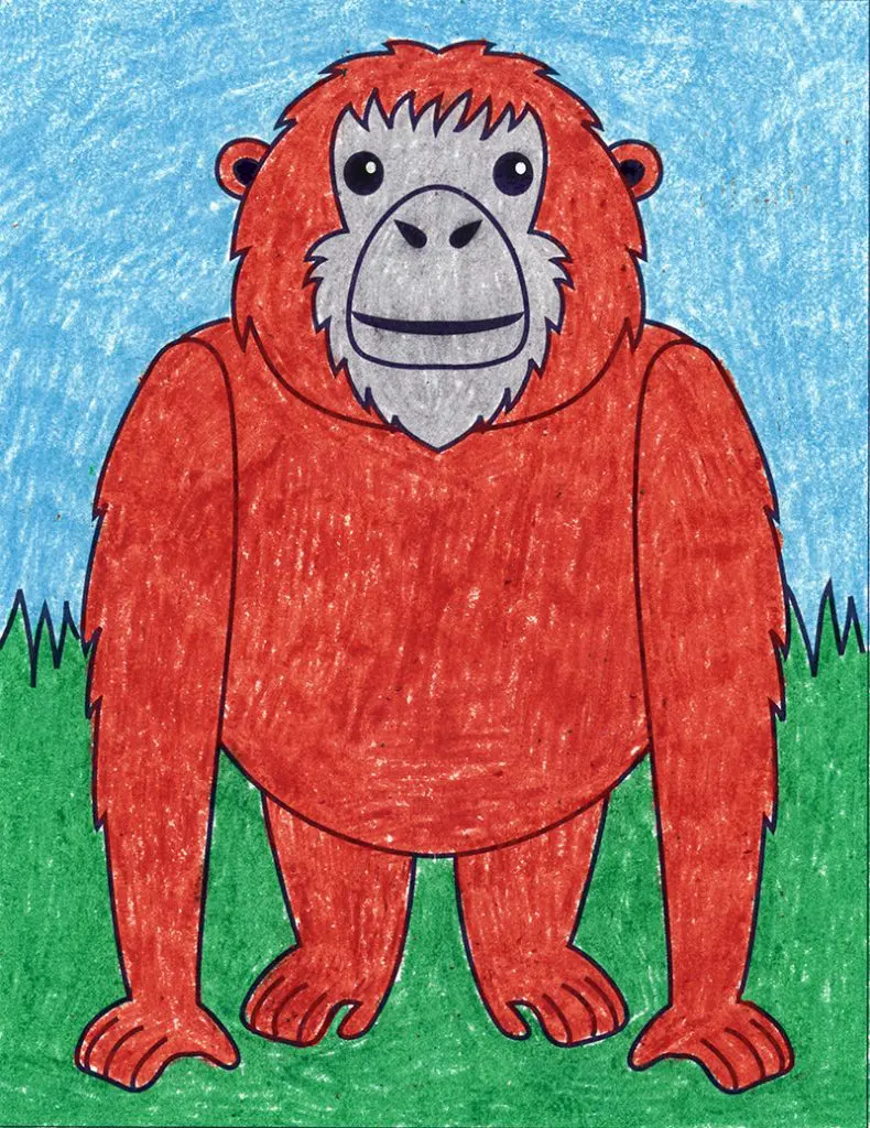 SAFARI GORILLA Video Art Lesson | EASY Directed Drawing & Painting Project