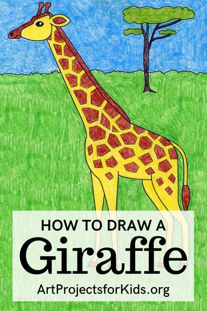 how to draw a giraffe easy