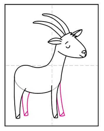 how to draw a goat step by step