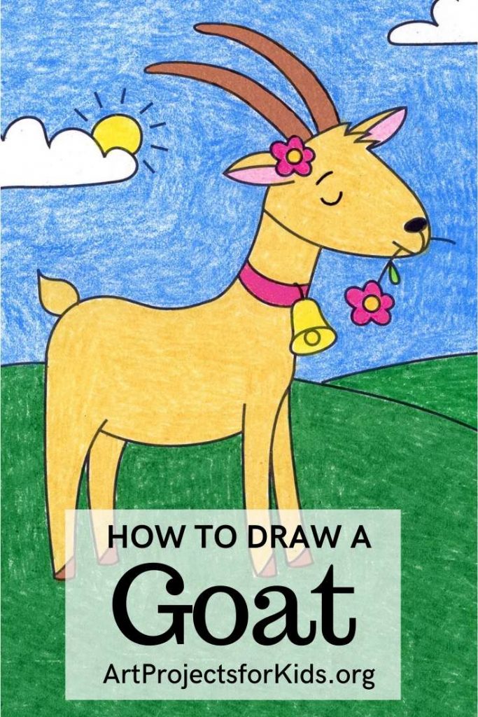 How to Draw a Goat Art Projects for Kids