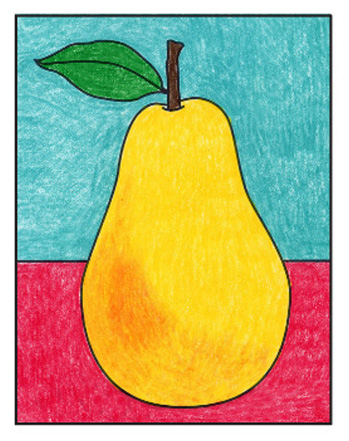 Pear 9 - Hướng dẫn cách Vẽ quả lê đơn giản với 9 bước cơ bản