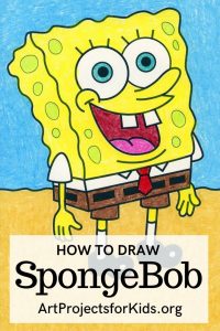 Draw SpongeBob SquarePants Tutorial and SpongeBob Coloring Page