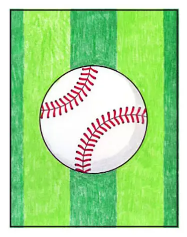 Как легко нарисовать учебник по бейсболу и раскраску бейсбола