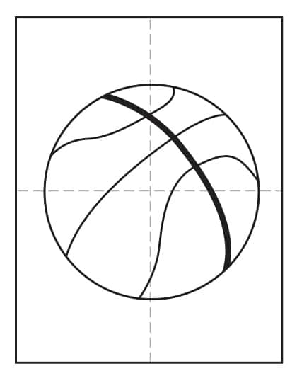 Easy How to Draw a Basketball Tutorial · Art Projects for Kids