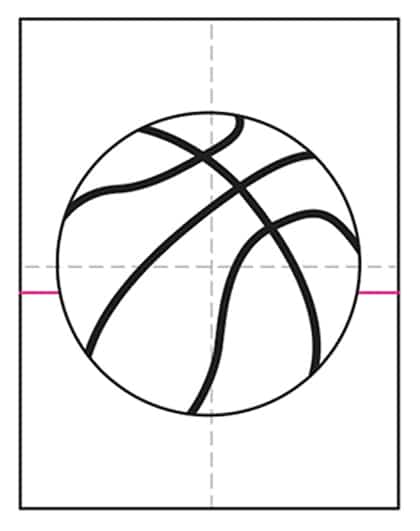 Easy How to Draw a Basketball Tutorial · Art Projects for Kids