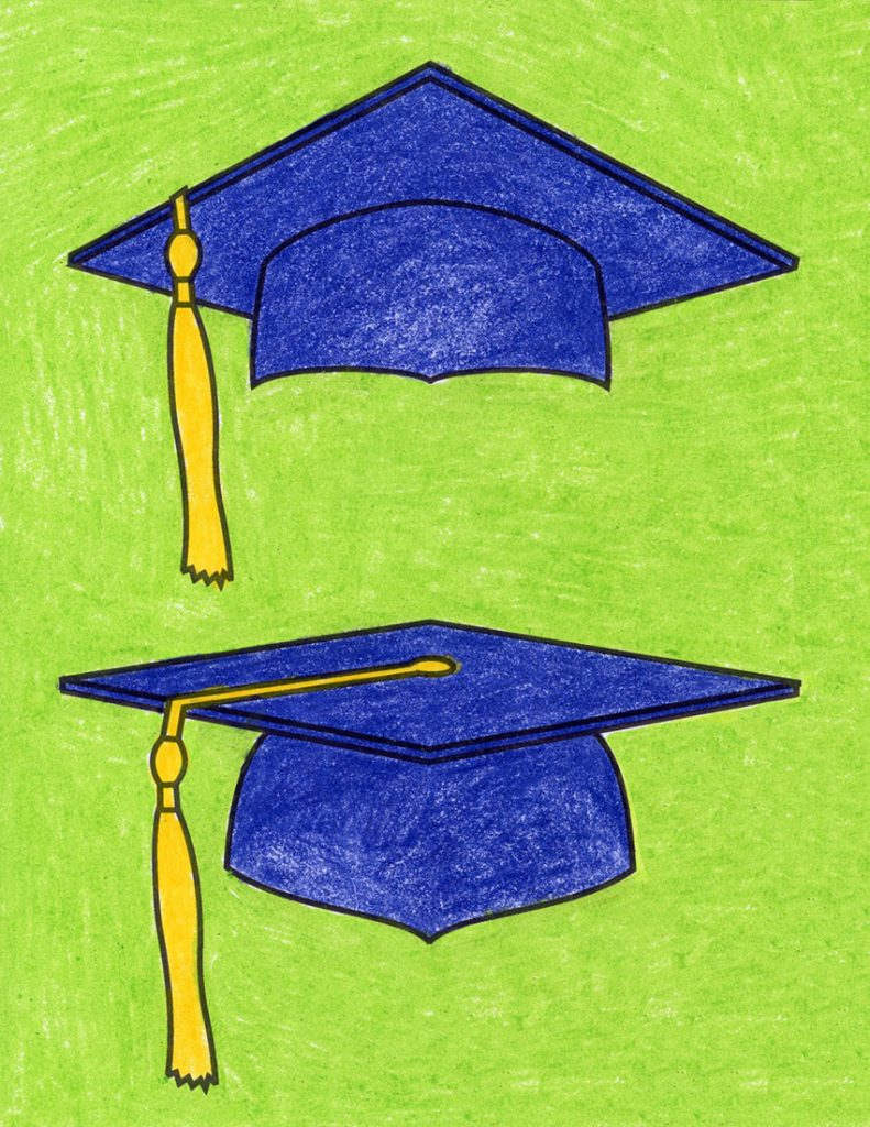 Graduation Hat Easy Drawing