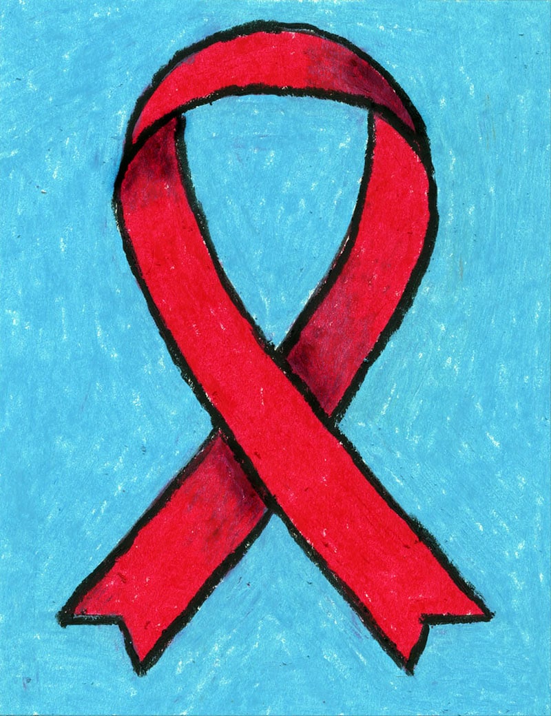 Easy How to Draw a Remembrance Ribbon Tutorial and Ribbon Coloring Page