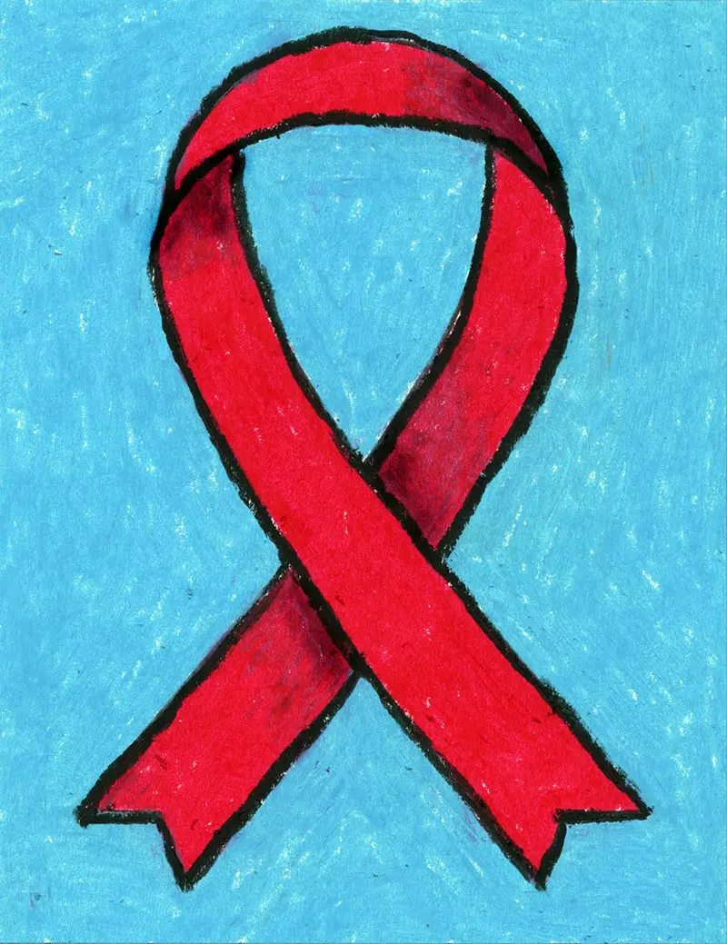 Easy How to Draw a Remembrance Ribbon Tutorial and Ribbon Coloring Page