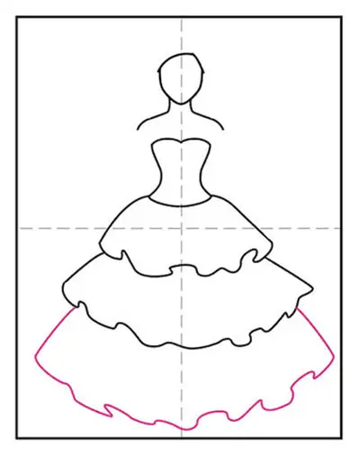 how to draw beautiful dress/draw a dress easy - YouTube