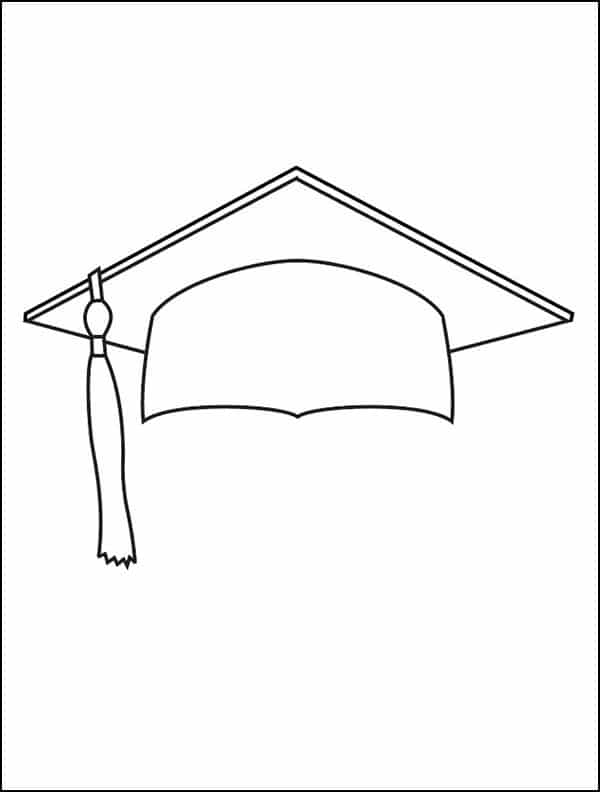 Easy How to Draw a Graduation Cap Tutorial · Art Projects for Kids