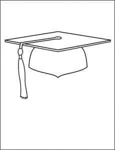 Easy How to Draw a Graduation Cap Tutorial · Art Projects for Kids