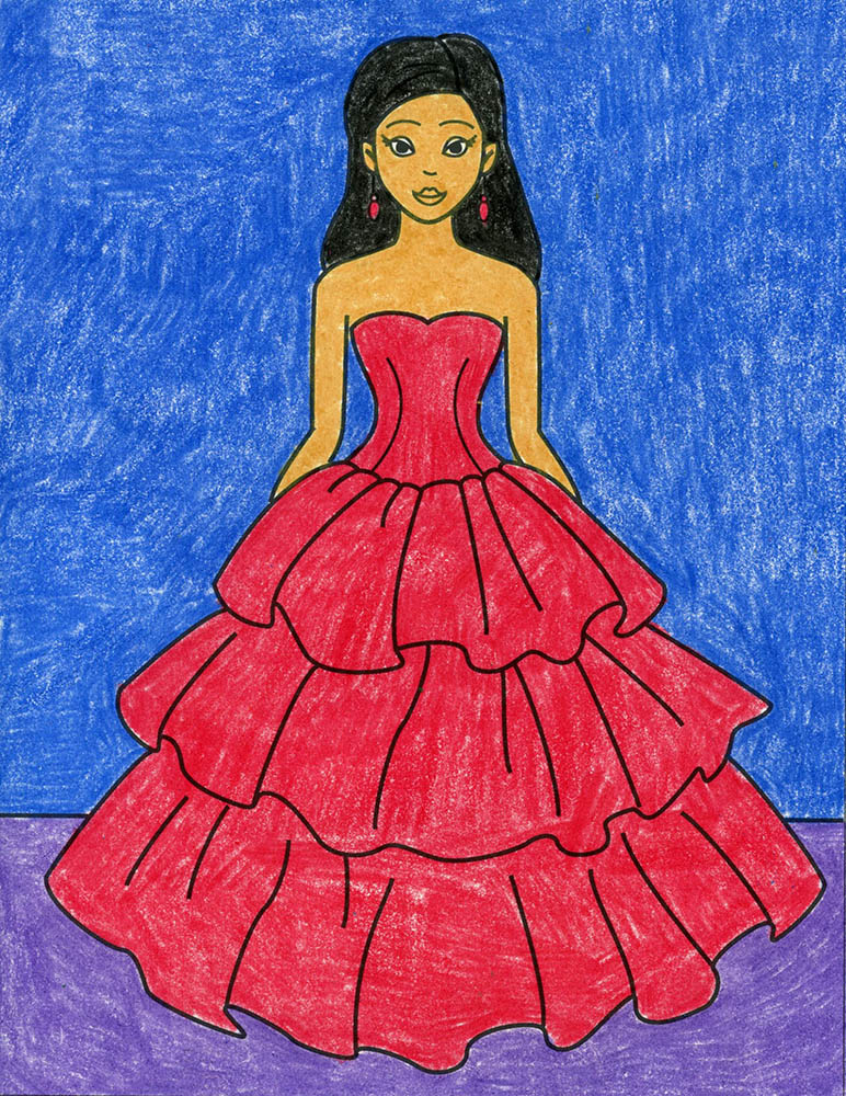 How to Draw a Dress — Activity Craft Holidays, Kids, Tips