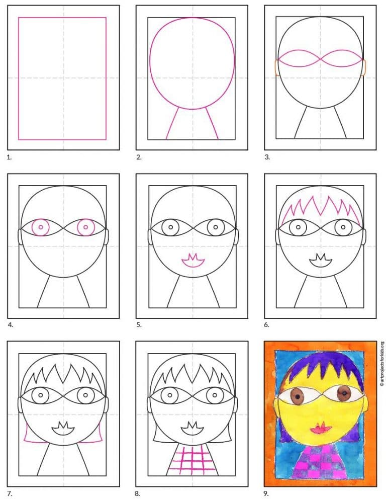 Easy How to Draw Hundertwasser Portraits Tutorial and Hundertwasser ...