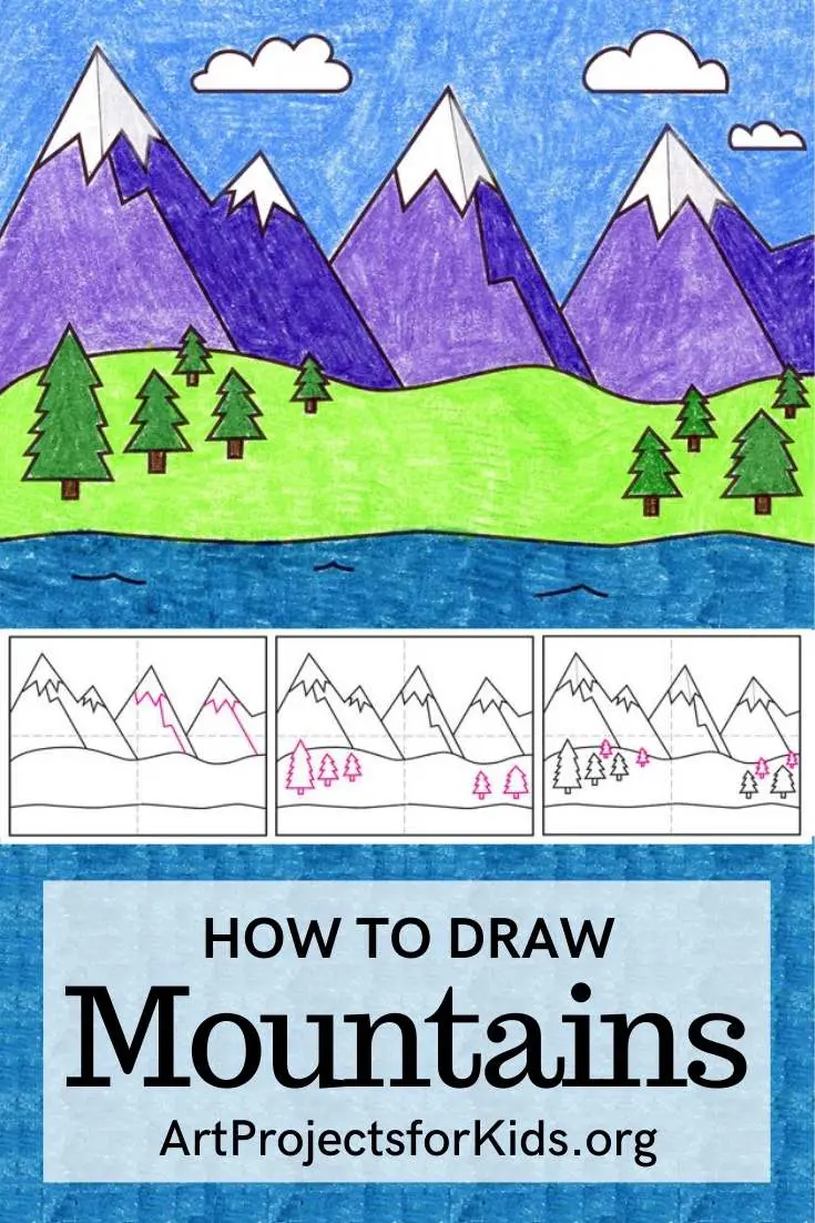 How to Draw Mountains Step by Step Easy for Beginners/Kids – Simple  Mountain Drawing Tutorial - YouTube