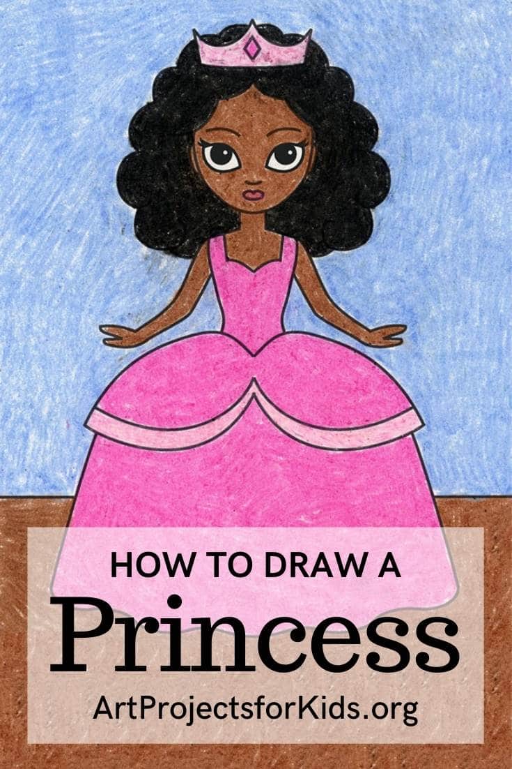 Easy How to Draw a Princess Tutorial · Art Projects for Kids