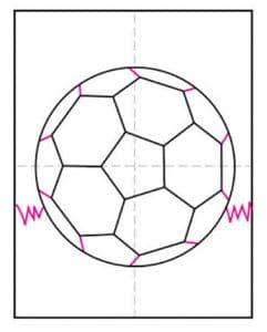 Easy How to Draw a Soccer Ball Tutorial and Soccer Ball Tutorial