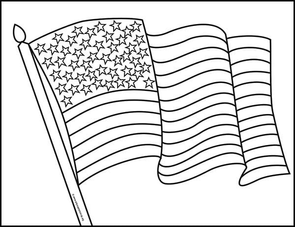 How to Draw the American Flag · Art Projects for Kids