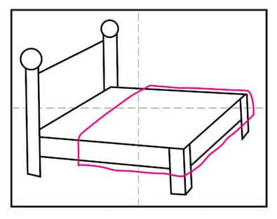 Easy How to Draw a Bed Tutorial · Art Projects for Kids